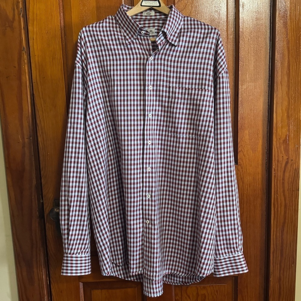 Peter Millar Plaid Button Down Shirt Size 2XL Tall